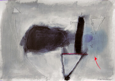 Malarstwo zatytułowany „sem título 2007” autorstwa Carlos Yasoshima, Oryginalna praca, Gwasz