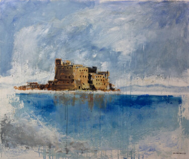 Painting titled "Castelo dell´Ovo -…" by Carlos Yasoshima, Original Artwork, Acrylic