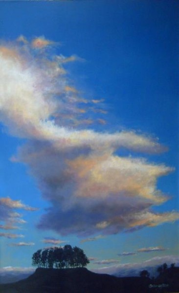 Painting titled "Presagio de Tormenta" by Carlos Alberto Agudelo Henao, Original Artwork, Oil