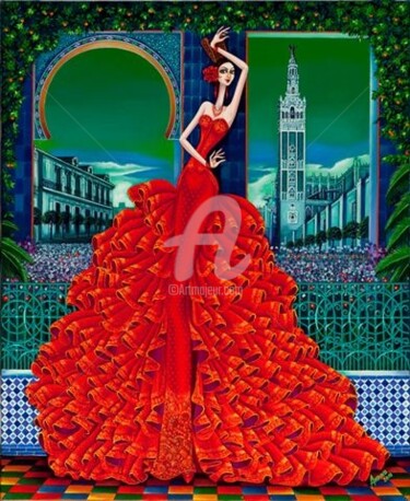 Pintura titulada "Victoria de Sevilla" por Carlos Andino, Obra de arte original, Oleo