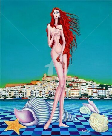 Pintura titulada "Venus de Ibiza" por Carlos Andino, Obra de arte original, Oleo