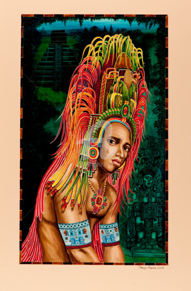 Dibujo titulada "Hunab Kú. Dios del…" por Carlos Andino, Obra de arte original, Otro