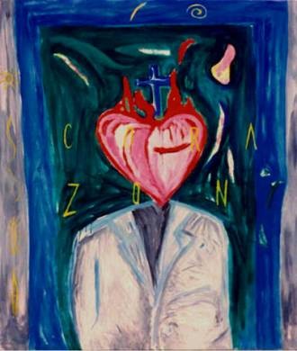 Pintura titulada "corazón" por Carlos Ardohain, Obra de arte original