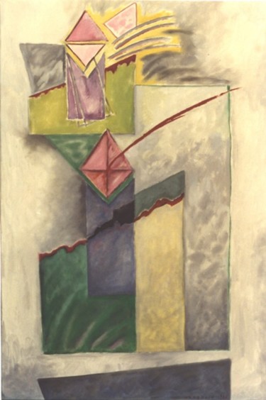 Painting titled "las torres" by Carlos Ardohain, Original Artwork