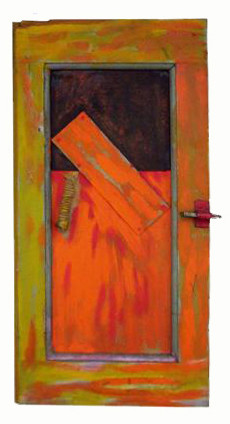 Painting titled "la puerta" by Carlos Ardohain, Original Artwork