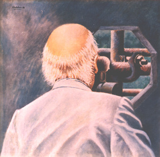 Pintura titulada "mirando la obra" por Carlos Ardohain, Obra de arte original