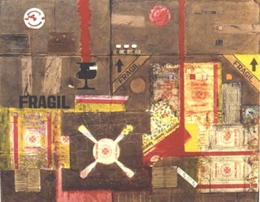 Painting titled "barrio frágil" by Carlos Ardohain, Original Artwork