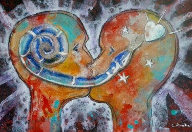 Painting titled "ESTO ES AMOR" by Carlos Anabeil, Original Artwork, Acrylic