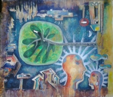 Pintura intitulada "¿Dónde se fueron aq…" por Carlos Anabeil, Obras de arte originais, Acrílico