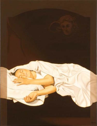 Картина под названием "The Visit of Hypnos" - Carlos Dugos, Подлинное произведение искусства