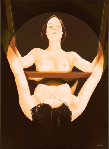 Pintura intitulada "The Looking Glass" por Carlos Dugos, Obras de arte originais