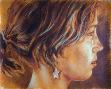 Painting titled "Perfil" by Carlos Ernesto Garcia Garcia, Original Artwork