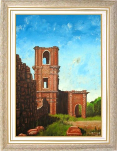 Peinture intitulée ""SÃO MIGUEL MISSION…" par Carlos Fonttes, Œuvre d'art originale