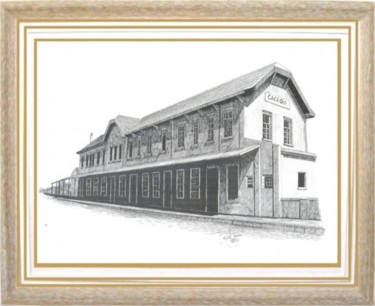 Drawing titled ""ESTAÇÃO FÉRREA DE…" by Carlos Fonttes, Original Artwork