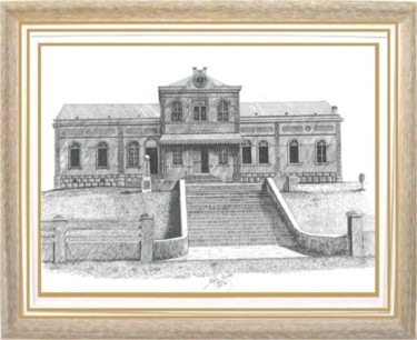 Drawing titled ""ESTAÇÃO FÉRREA DE…" by Carlos Fonttes, Original Artwork