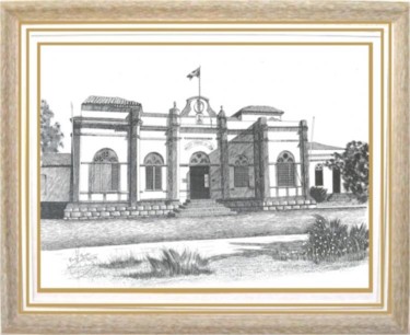 Drawing titled ""ESTAÇÃO FÉRREA DE…" by Carlos Fonttes, Original Artwork