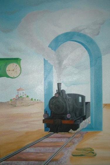 Pintura intitulada "GARE" por Carlos Godinho, Obras de arte originais