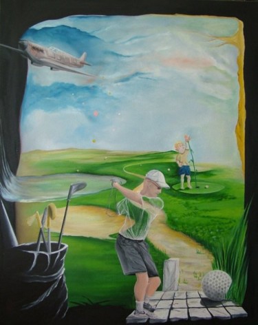Pintura intitulada "Visões de Um Jogo_v…" por Carlos Godinho, Obras de arte originais, Óleo
