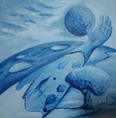 Pintura intitulada "Visões da Pele Azul…" por Carlos Godinho, Obras de arte originais, Óleo