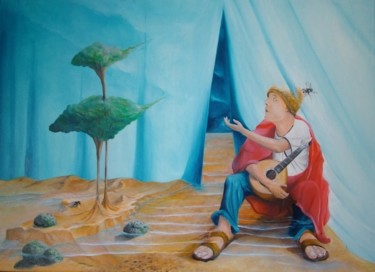 Pintura intitulada "Fado Português - Po…" por Carlos Godinho, Obras de arte originais, Óleo