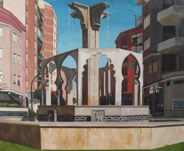 Pintura titulada "Fuente ciezana" por Carlos Jesús Saorín Sánchez, Obra de arte original, Oleo