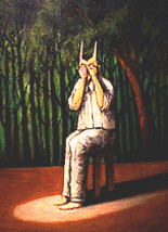 Pintura titulada "Fauno (detalle)" por Carlos Masoch, Obra de arte original