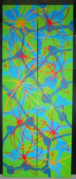 Painting titled "Rainforest (Diptico)" by Carlos Ochoa, Original Artwork