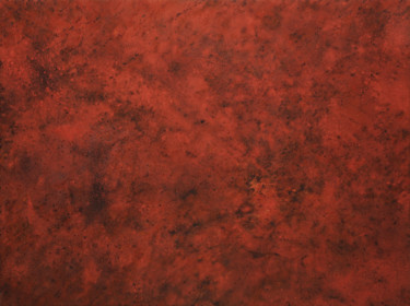 Painting titled "Rojo: perdido en el…" by Carlos Pardo, Original Artwork, Oil Mounted on Wood Stretcher frame