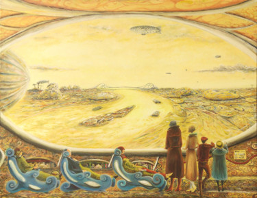 Painting titled "Cuando alcancemos e…" by Carlos Pardo, Original Artwork, Oil Mounted on Wood Stretcher frame