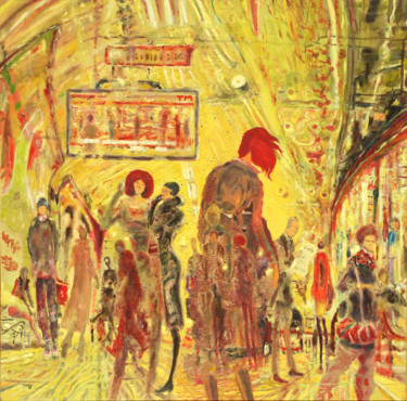 Peinture intitulée "Subway II. Metro II" par Carlos Pardo, Œuvre d'art originale, Huile