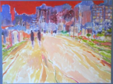 Painting titled "El paseo. The walk" by Carlos Pardo, Original Artwork, Oil