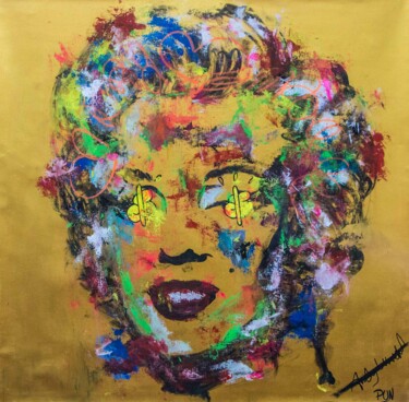 Painting titled "Fame and beauty ft…" by Carlos Pun, Original Artwork, Acrylic Mounted on Wood Stretcher frame