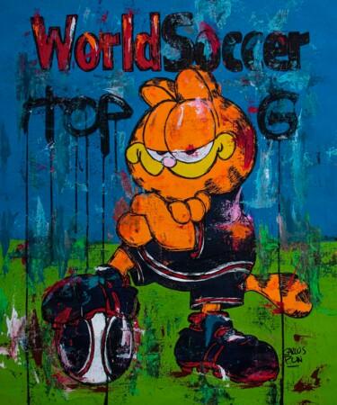 Malarstwo zatytułowany „Top G Garfield on W…” autorstwa Carlos Pun, Oryginalna praca, Akryl