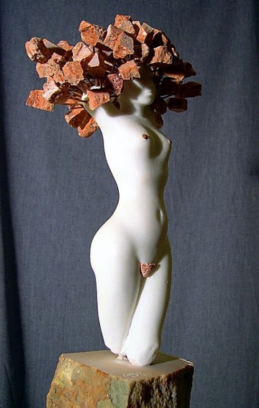 Sculptuur getiteld "RIJA E TENRA" door Carlos Rodrigues, Origineel Kunstwerk, Steen