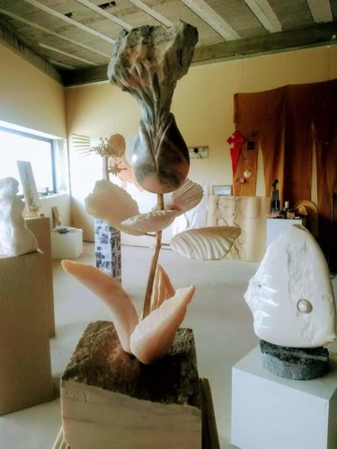 Sculpture intitulée "DESABROCHAR" par Carlos Rodrigues, Œuvre d'art originale, Pierre