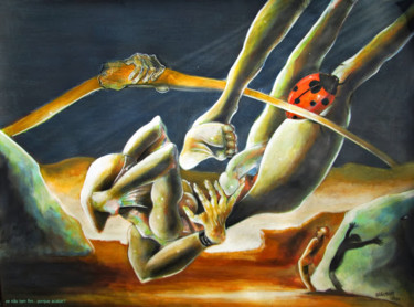 Картина под названием "se-nao-tem-fim-porq…" - Carlos Saramago, Подлинное произведение искусства, Масло