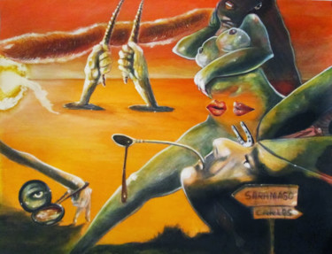 Painting titled "always-again" by Carlos Saramago, Original Artwork, Oil