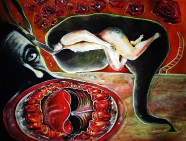Painting titled "explosao-de-amor" by Carlos Saramago, Original Artwork, Acrylic