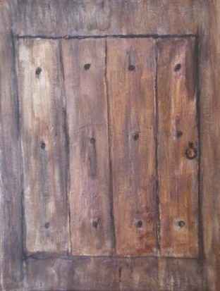 Pintura titulada "vieja puerta" por Carlos Soler, Obra de arte original, Otro