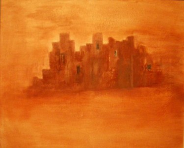 Pintura titulada "paisaje rojo" por Carlos Soler, Obra de arte original, Oleo