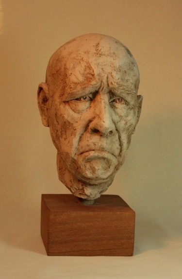 Sculpture intitulée "Morrinha" par Carlos Tesouro, Œuvre d'art originale, Terre cuite