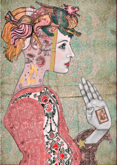 Arte digitale intitolato "clementia" da Carlotta Baldazzi (Ugly Aunt), Opera d'arte originale, Pittura digitale