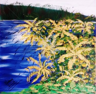 Pintura intitulada "lago-das-acacias-20…" por Carma Carvalho, Obras de arte originais, Acrílico