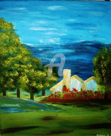 Pintura intitulada "Casa de campo." por Carma Carvalho, Obras de arte originais, Acrílico
