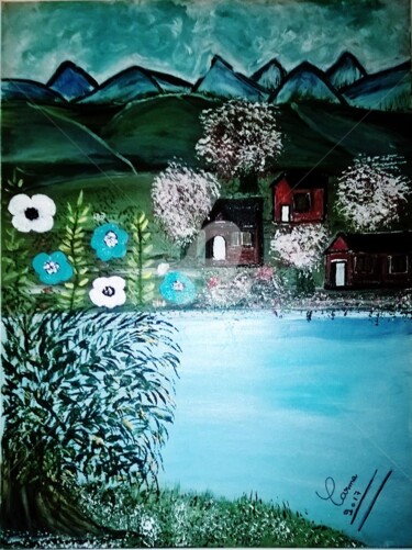 Pintura intitulada "Começo da Primavera" por Carma Carvalho, Obras de arte originais, Acrílico