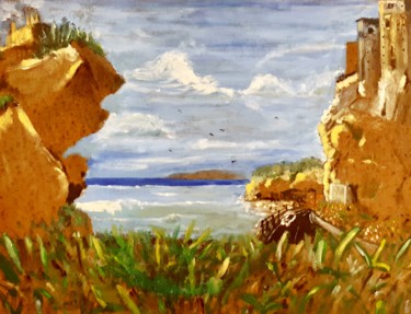 Peinture intitulée "Marina dell'Isola T…" par Carmelo De Benedetto, Œuvre d'art originale, Huile
