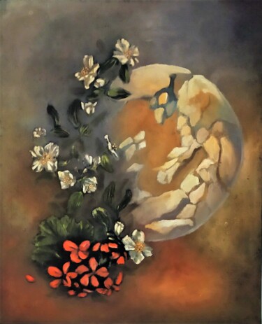 Peinture intitulée "GERANIUM" par Carmen Berluti, Œuvre d'art originale, Huile