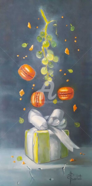 Malerei mit dem Titel "HUMOUR GOURMAND 2" von Carmen Berluti, Original-Kunstwerk, Öl