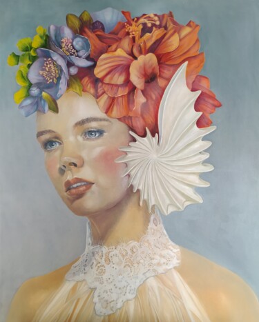 Painting titled "HANNA" by Carmen Berluti, Original Artwork, Oil