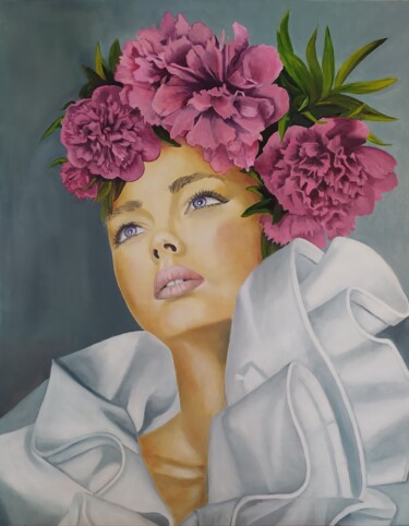 Painting titled "HOLLY" by Carmen Berluti, Original Artwork, Oil